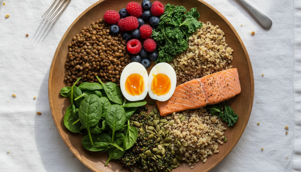 Balanced foods that may support healthy hair growth