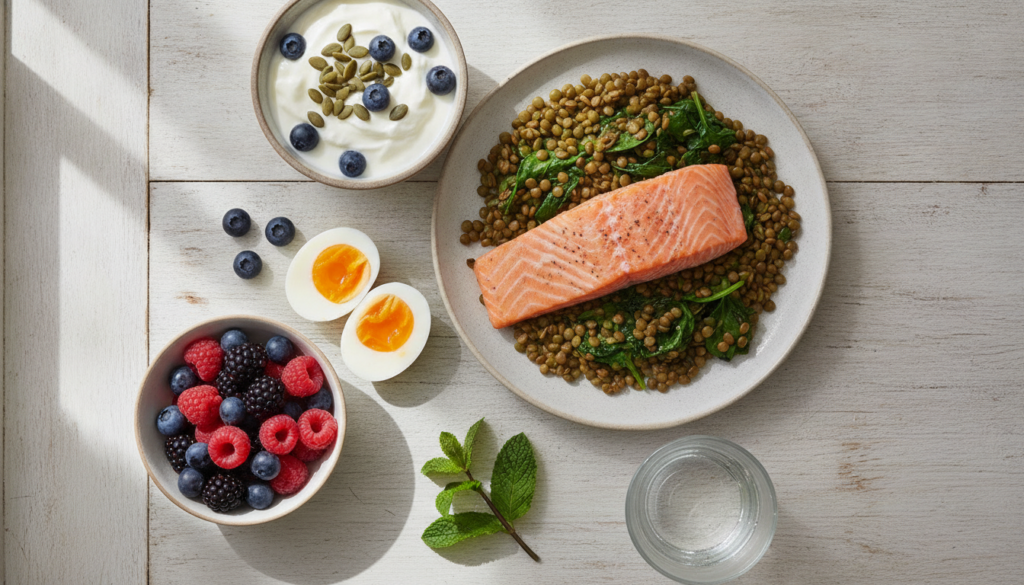 Balanced foods that support hair health and growth
