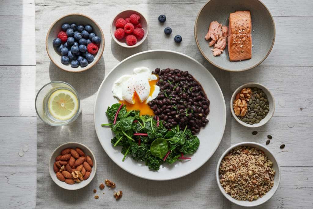 Balanced foods that support overall hair health