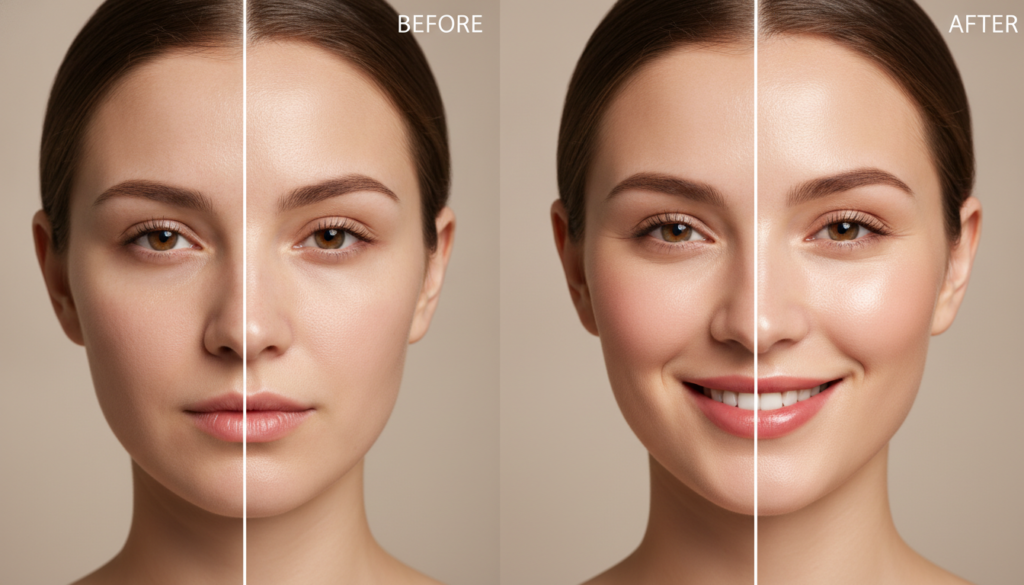 Beautiful glowing skin results from healthy juice recipes and natural nutrition