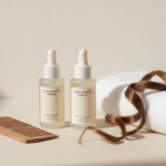 Best Hair Growth Products arranged beside a healthy scalp care routine