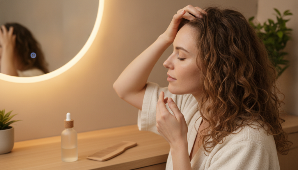 Best Hair Growth Products beside a calm evening scalp care routine Best Hair Growth Products beside a calm evening scalp care routine