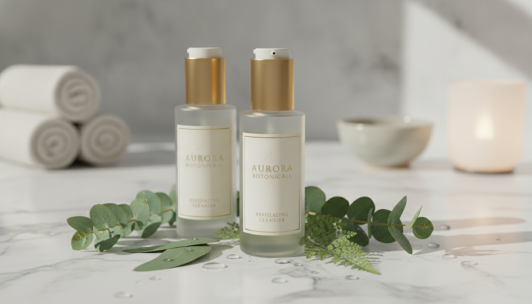 Best face wash for glowing skin displayed with fresh botanical ingredients