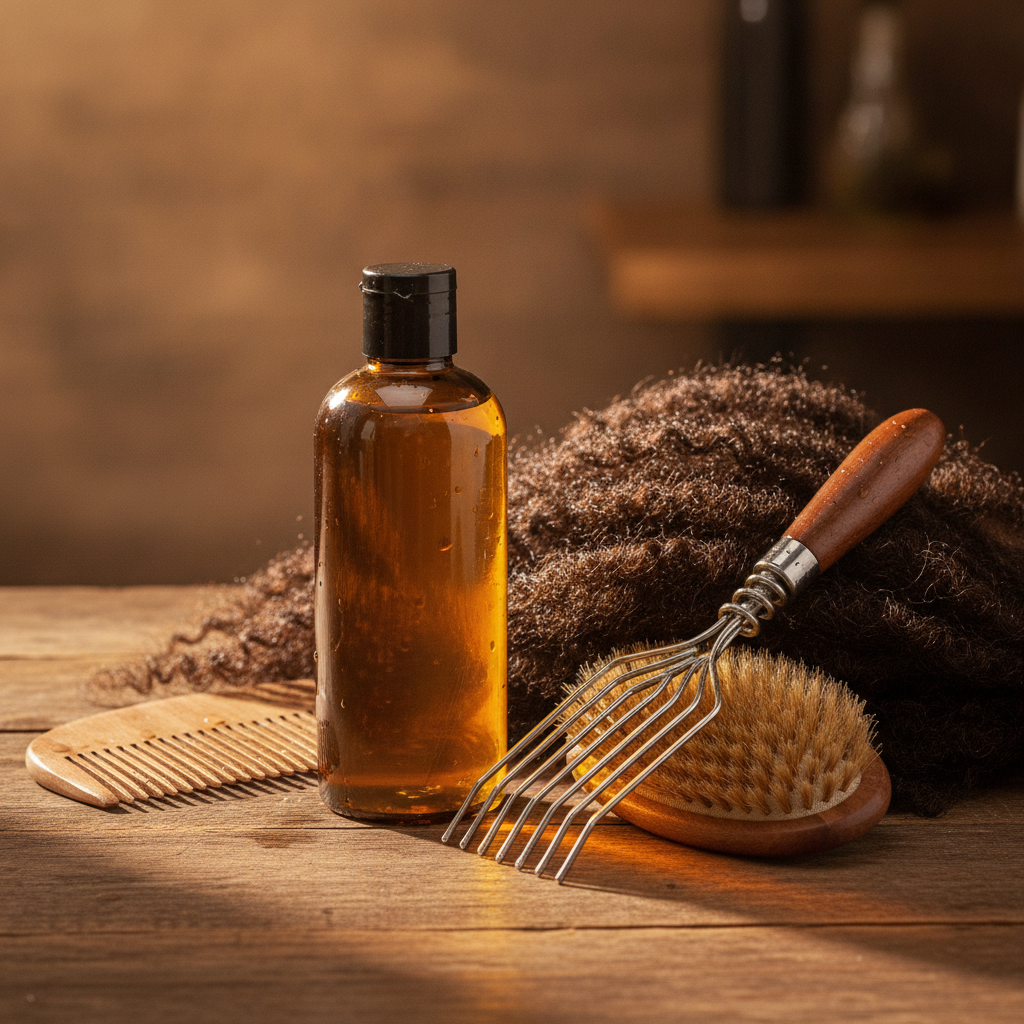Black castor oil for dry hair care