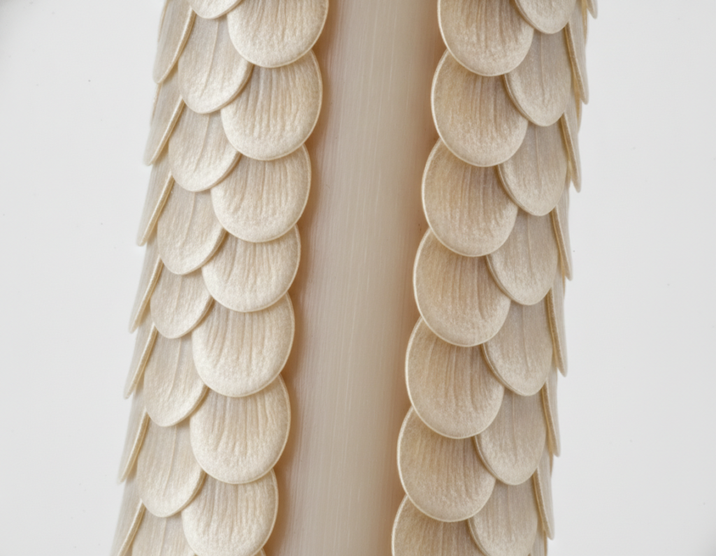 Close view of tightly packed hair cuticle illustration without text