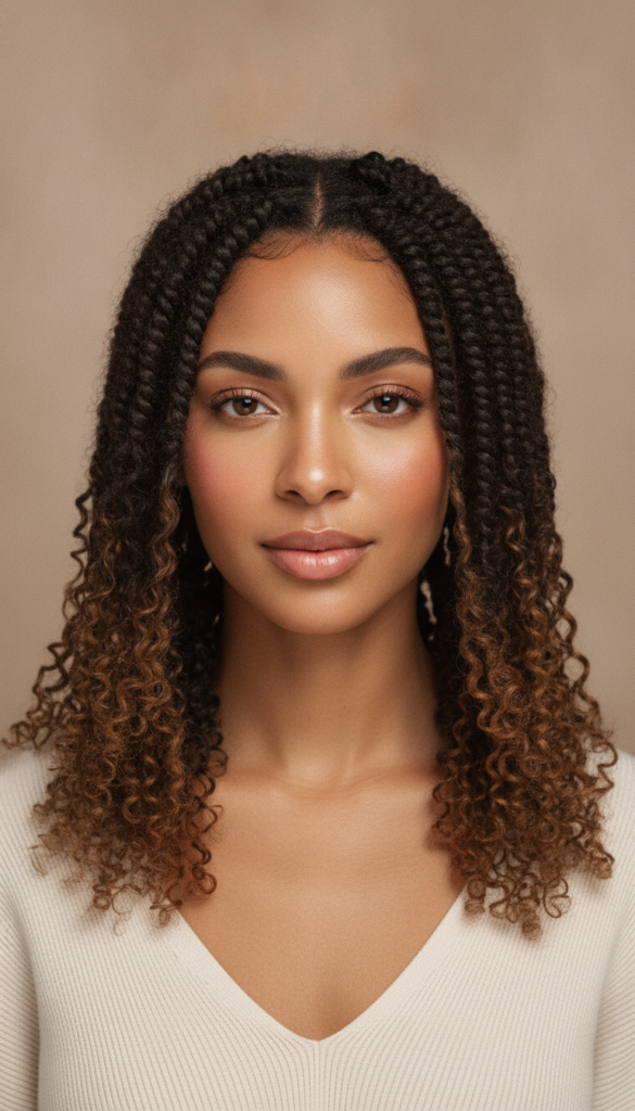 Comfortable protective hairstyle with low tension