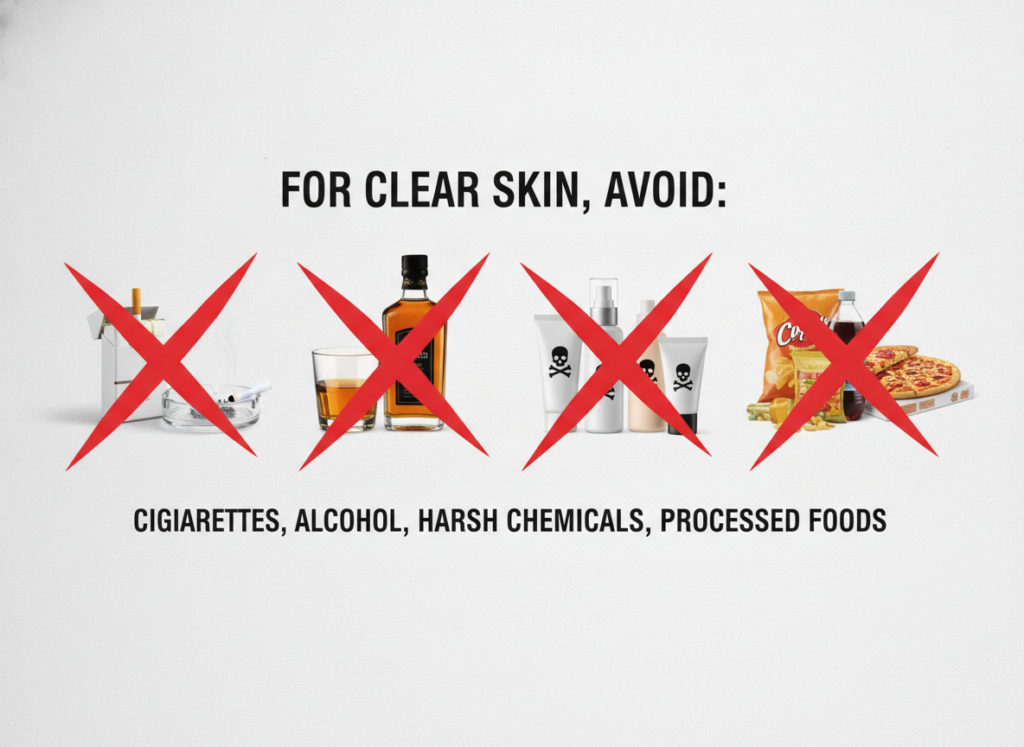 Common skincare irritants to avoid for achieving clear skin naturally