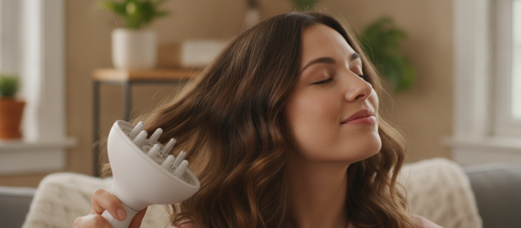 Diffuser drying wavy hair for volume Diffuser drying wavy hair for volume