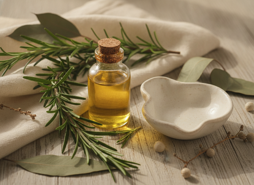 Fresh rosemary and rosemary oil for hair care Fresh rosemary and rosemary oil for hair care