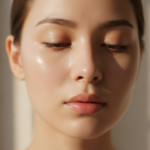 Glass skin remedies showing luminous, dewy complexion with natural glow