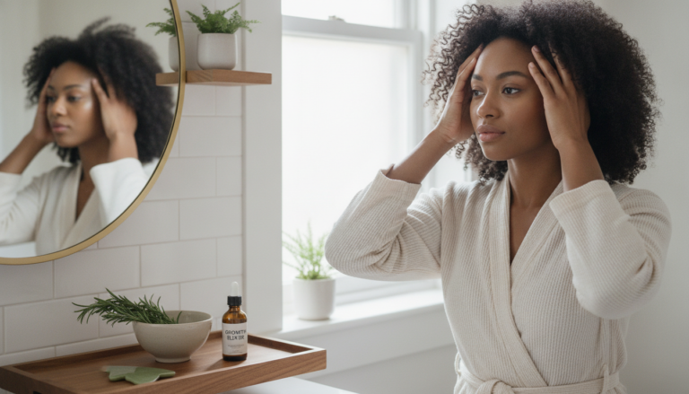 Hair Growth Journey with healthy natural hair