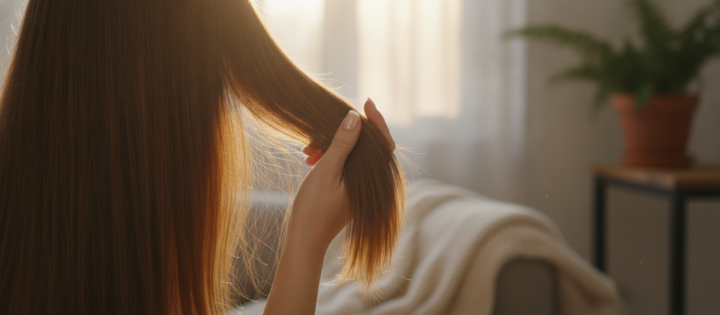 Hair Growth Tips Faster at Home progress check with healthy ends