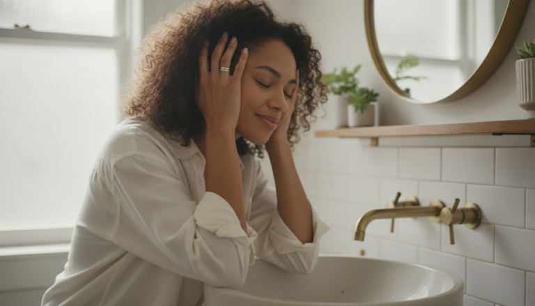 Hair Massage for Growth with gentle fingertips on a healthy scalp