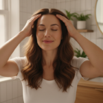 Hair Massage for Growth with gentle fingertips on a healthy scalp