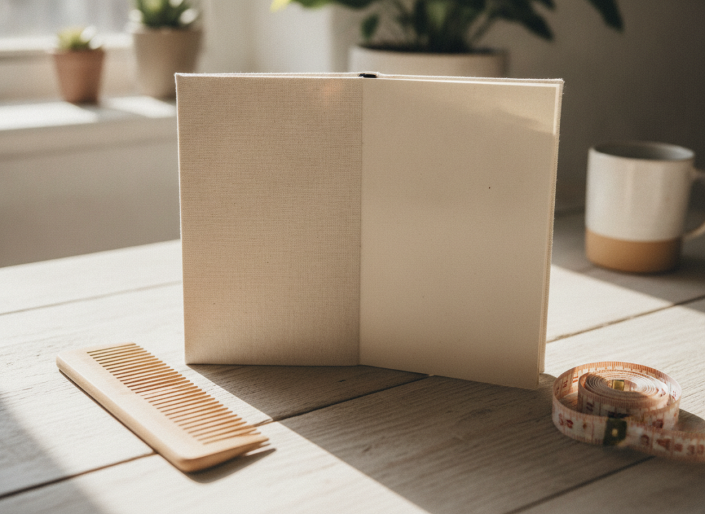 Hair growth tracking journal with monthly notes
