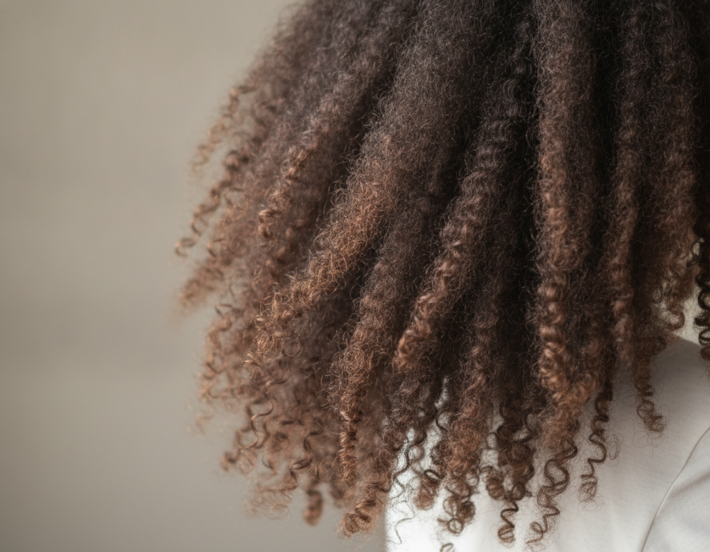 Healthy-looking hair after a gentle care routine Healthy-looking hair after a gentle care routine
