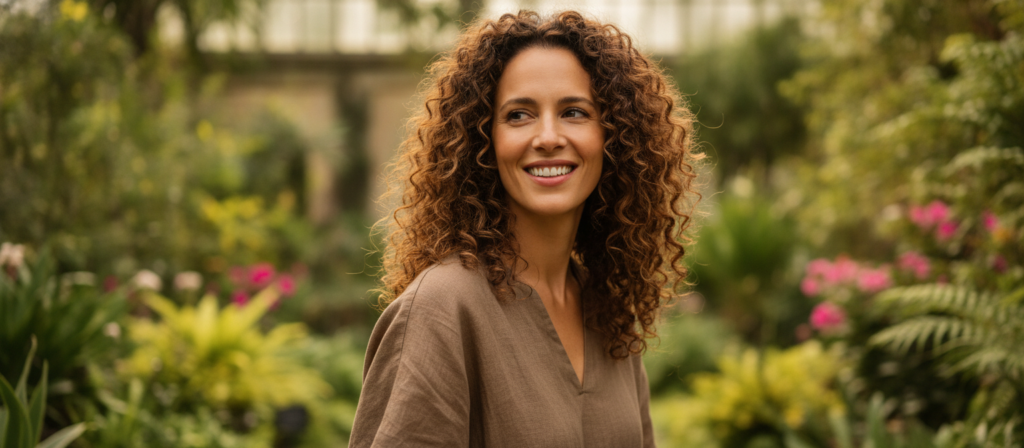 Healthy natural hair after a consistent gentle hair-care routine