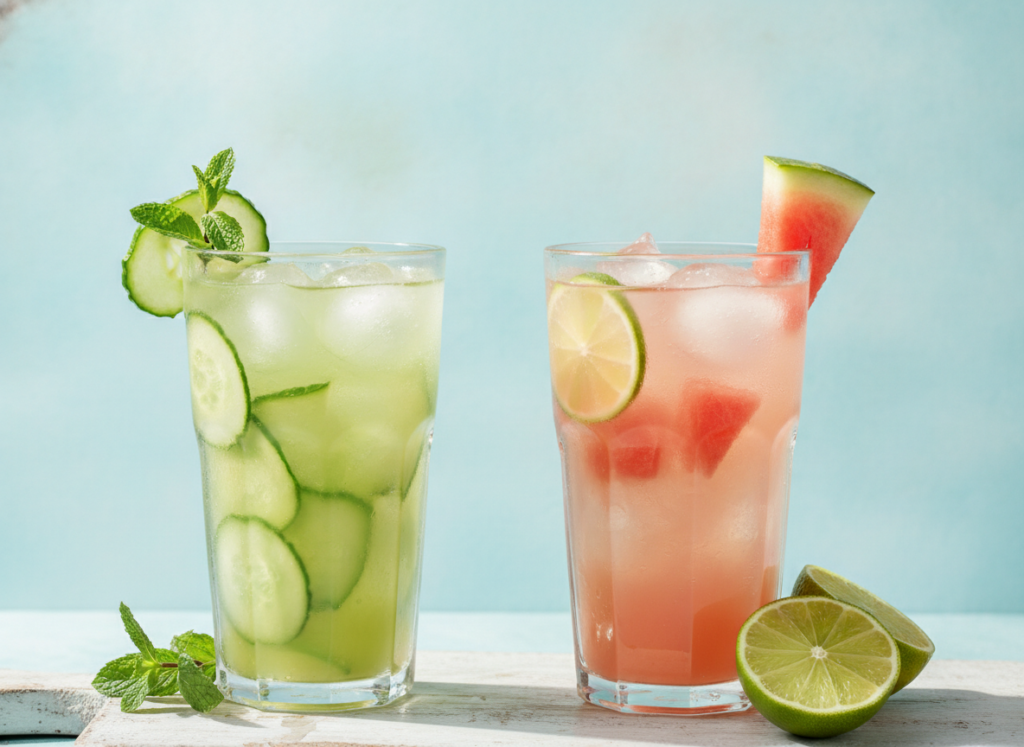 Hydrating cucumber and watermelon juice recipes for healthy glowing skin