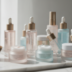 Korean Glass Skin Products: Ultimate Guide & Top Picks Korean Glass Skin Products displayed on marble surface with dewy skin close-up