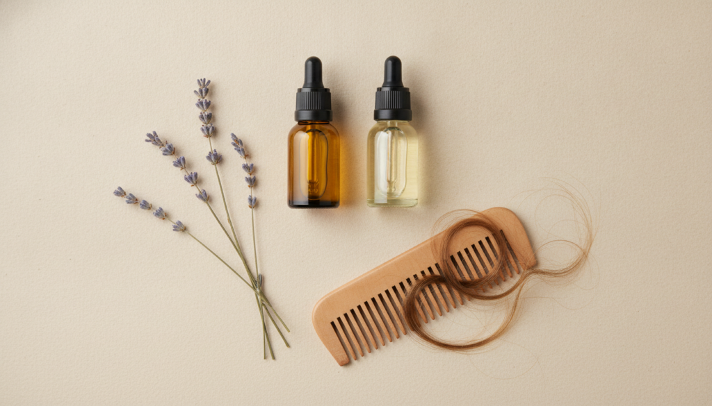 Lightweight jojoba oil and almond oil for fine hair