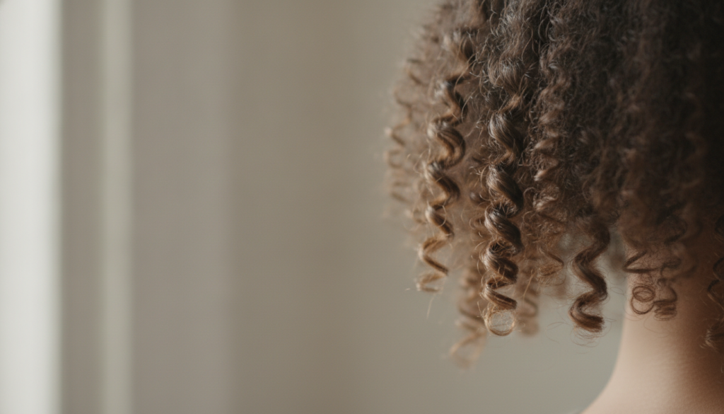Loose twists protecting natural hair ends Loose twists protecting natural hair ends