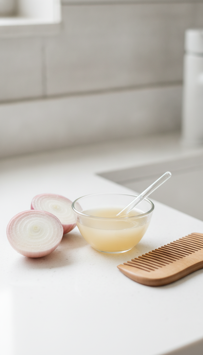 Onion Juice for Hair Growth scalp care routine