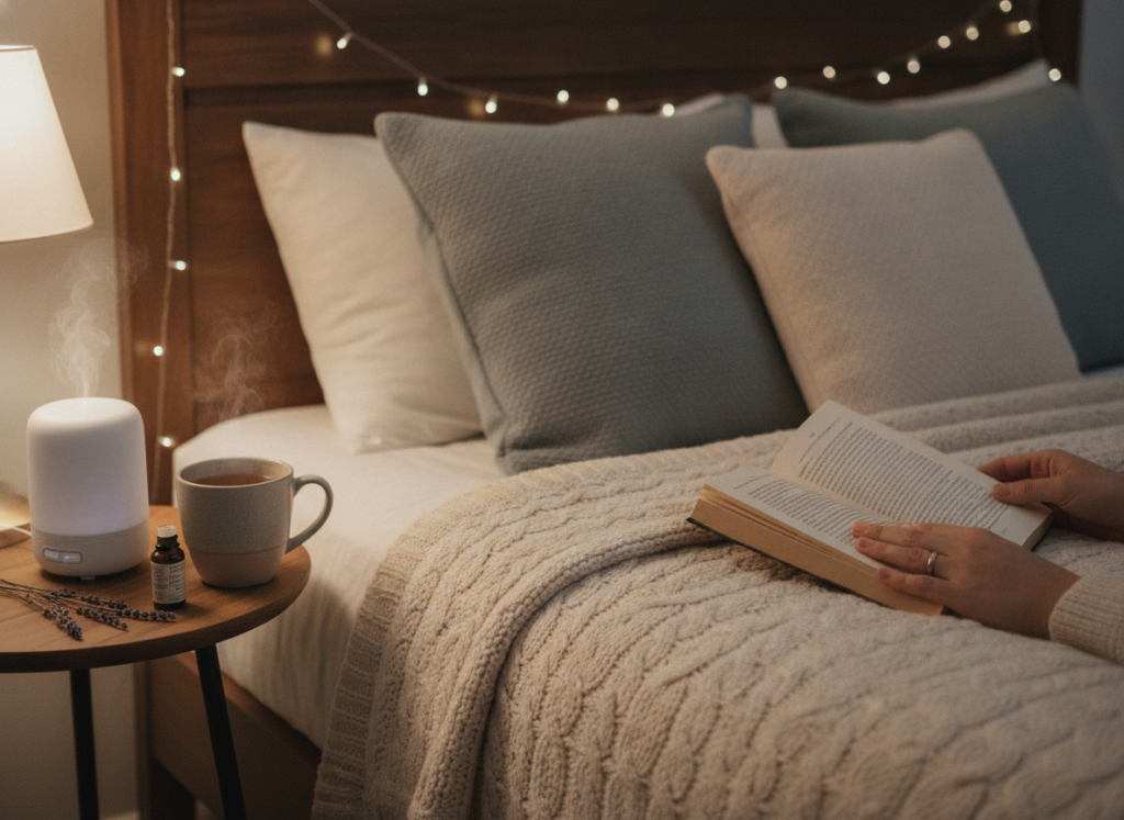 Peaceful evening routine setup aesthetic Peaceful evening routine setup aesthetic