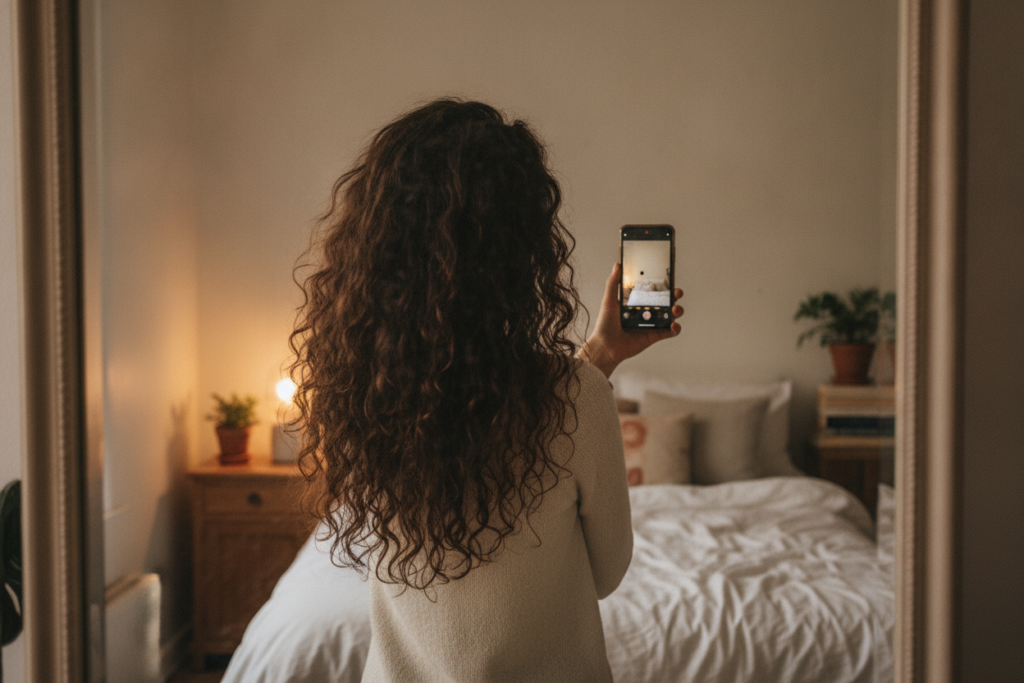 Person tracking hair changes with a simple monthly routine