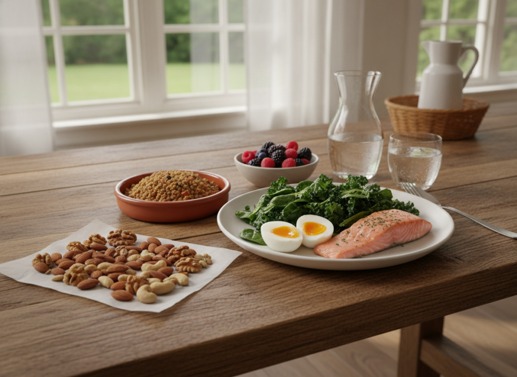 Protein foods and colorful nutrients for hair growth Protein foods and colorful nutrients for hair growth