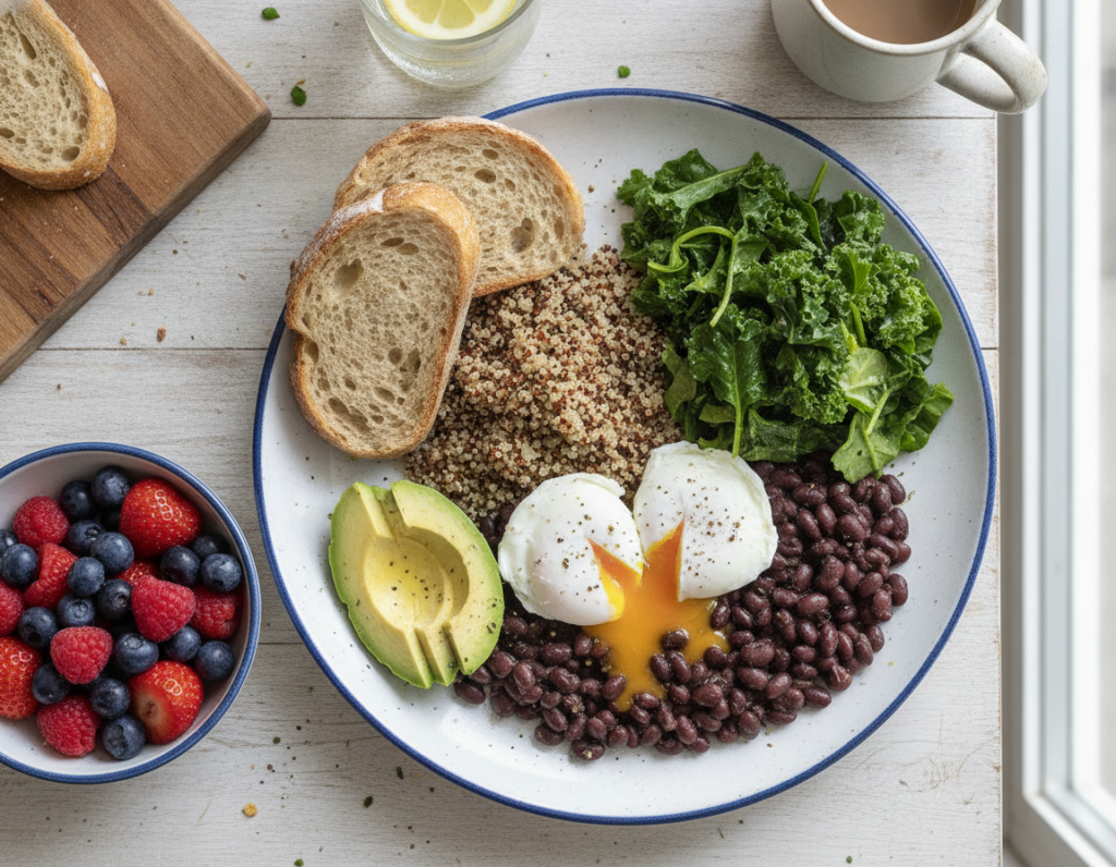 Protein-rich meal supporting hair growth and general health
