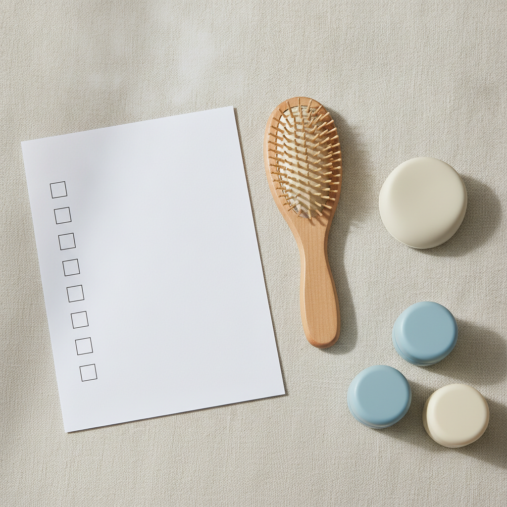 Simple hair growth routine checklist