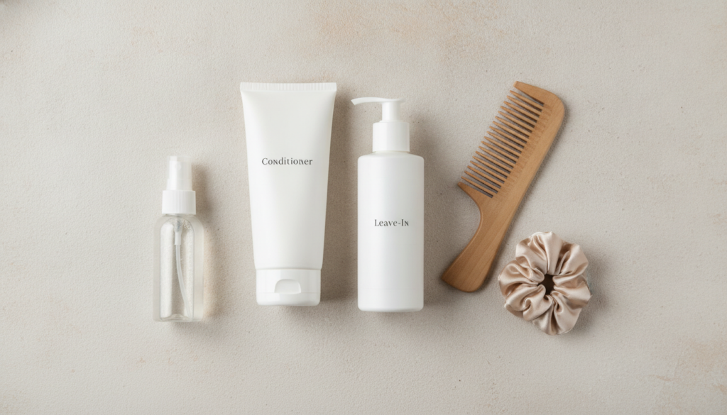 Simple weekly curly hair care routine products