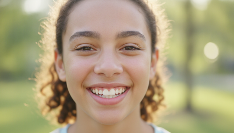 Skin Care for Teenagers showing fresh-faced teenager with clear glowing skin
