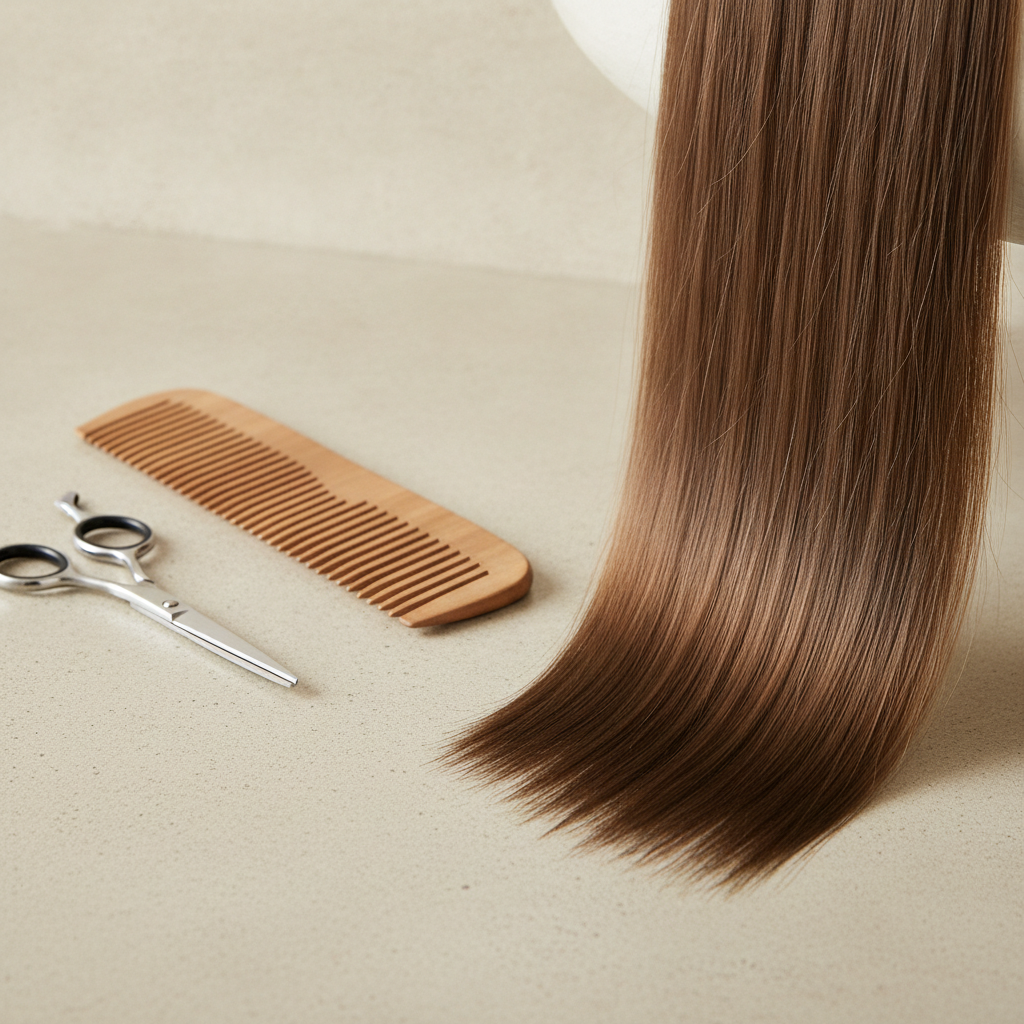 Smooth hair ends after gentle care and a small trim