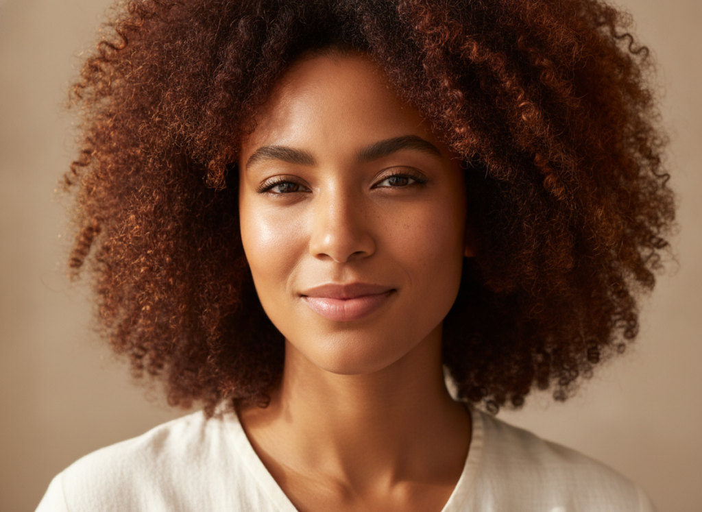 Soft defined low porosity curly hair after a simple routine