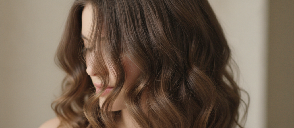 Soft frizz controlled waves with natural texture