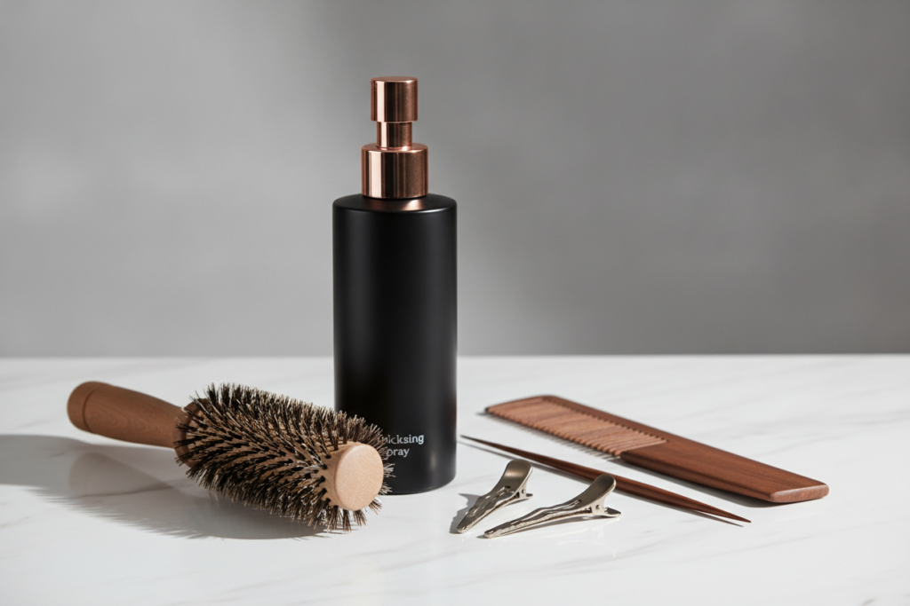 Thickening spray styling fine hair