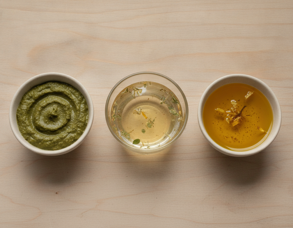 Three practical fenugreek hair applications including paste rinse and oil