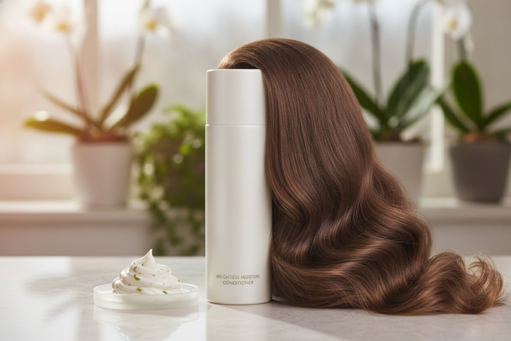 Weightless moisture conditioner for wavy hair