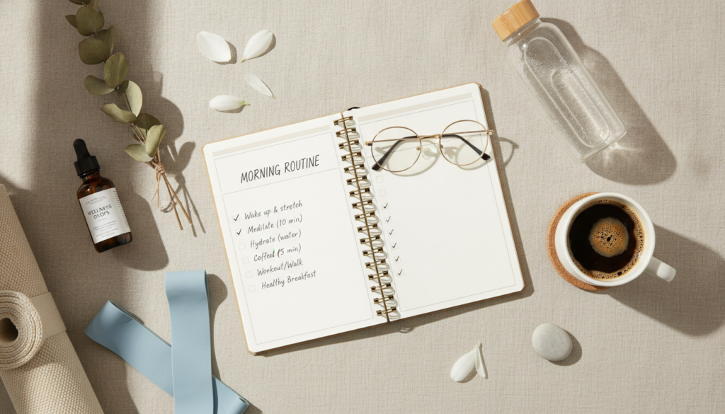 aesthetic morning routine checklist and planner