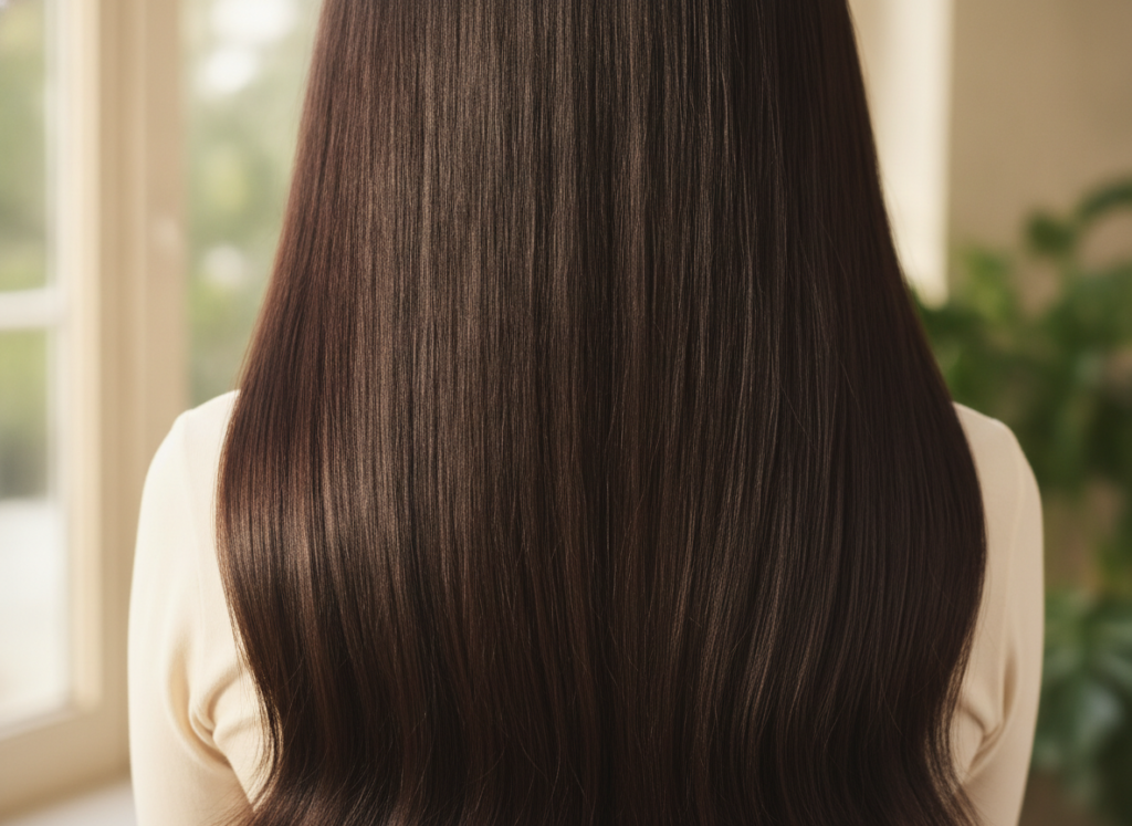 beautiful healthy shiny hair aesthetic photo