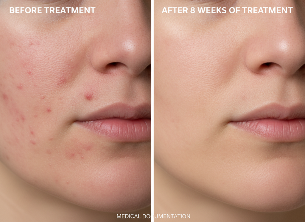 before and after comparison of skin treatment results before and after comparison of skin treatment results