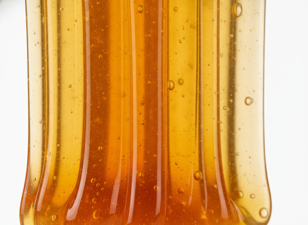 close-up of pure raw honey texture showing natural properties