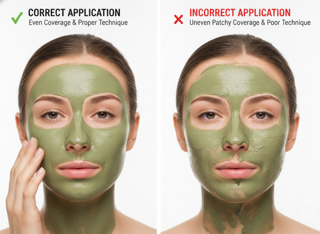 correct versus incorrect face mask application comparison