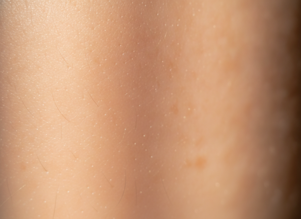 healthy glowing skin close-up showing clear complexion