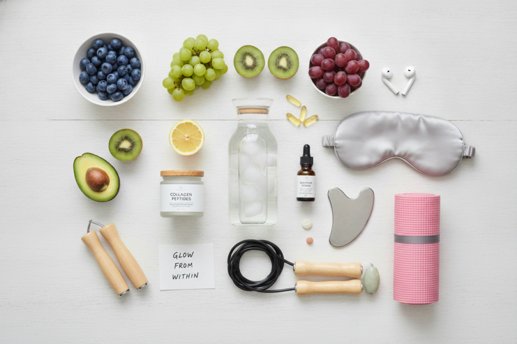 healthy lifestyle elements for good skin including water and sleep healthy lifestyle elements for good skin including water and sleep