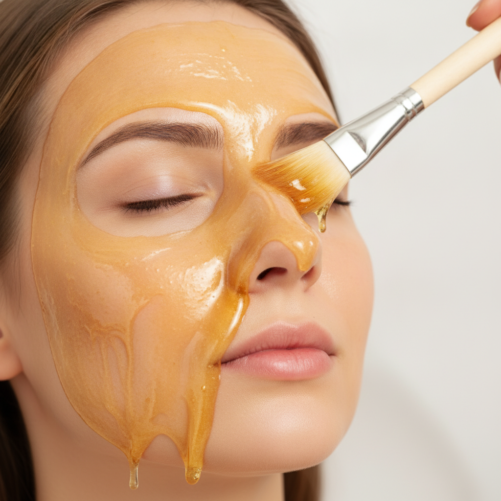 honey face mask application for clear skin
