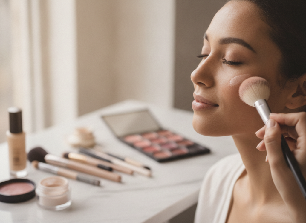 makeup application technique beauty tutorial