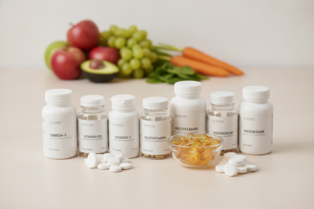 natural vitamins supplements and pills for skin health nutrition support