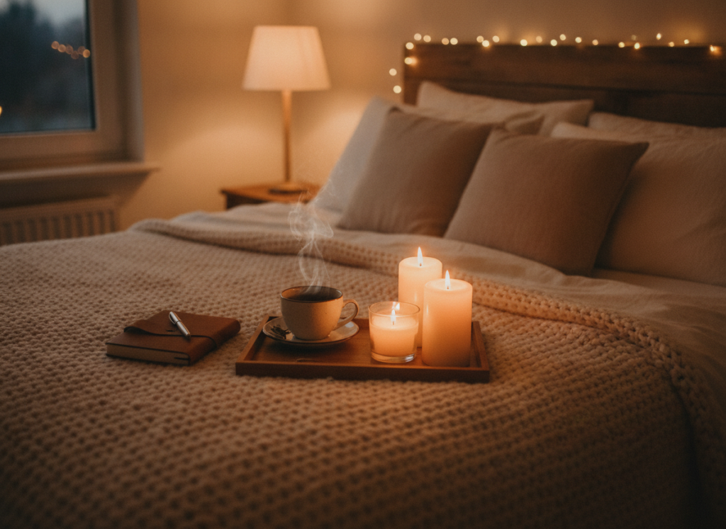peaceful night routine for better sleep aesthetic